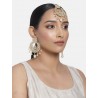 индийские украшения - тика и серьги - белый цвет