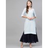 индийская туника голубая с люрексом 3XL
