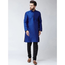 индийский мужской костюм синий с черным XL