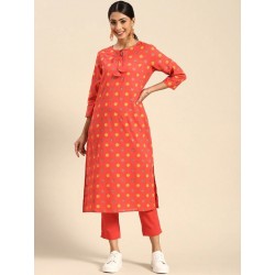 индийский женский костюм оранжевый XL