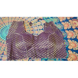 индийская блузка под сари (чоли) фиолетовая М