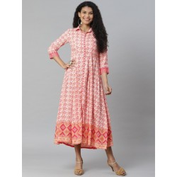индийское платье розовое с принтом 2XL