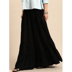 длинная индийская черная юбка M/L