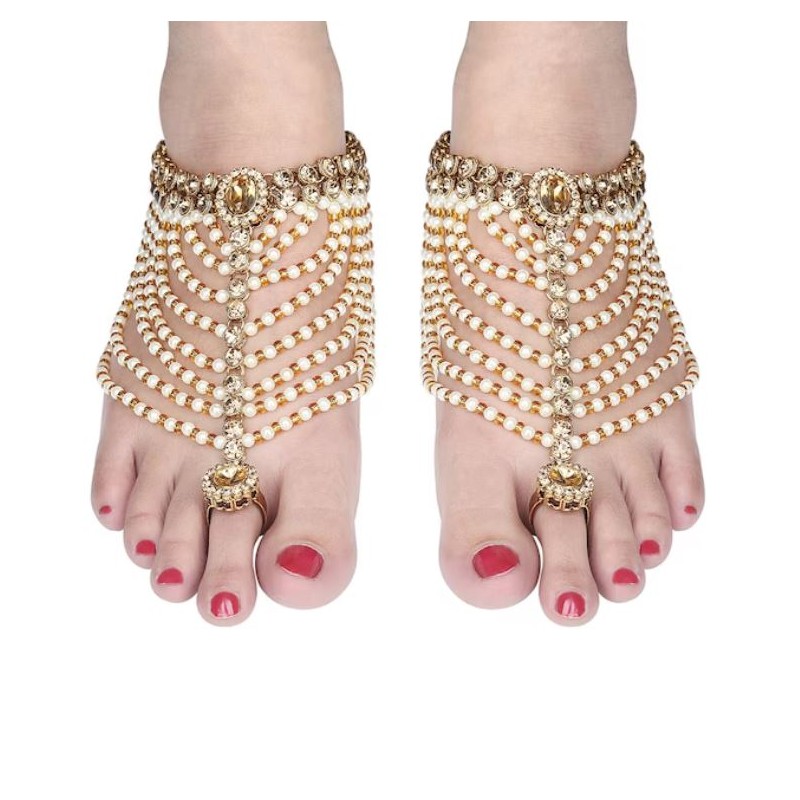 индийские браслеты на ноги с кольцами купить доставка москва
