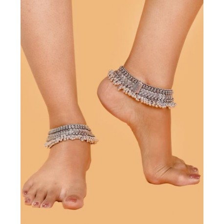 индийские браслеты на ноги серебро трайбл купить доставка москва
