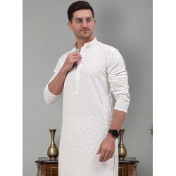 индийский мужской костюм белый с вышивкой XL