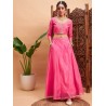 индийский юбочный костюм нежно розовый S