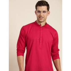 индийская мужская курта красная жаккард