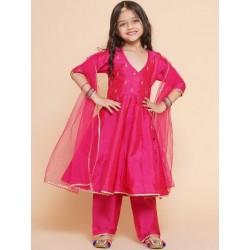 индийский ярко розовый костюм для девочки