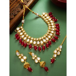 индийские украшения комплект бордовый