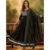 длинное индийское платье черное с дупаттой