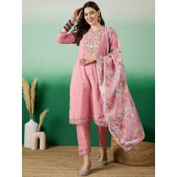 индийский женский брючный костюм розовый