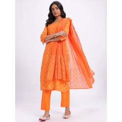 индийский женский брючный костюм оранжевый