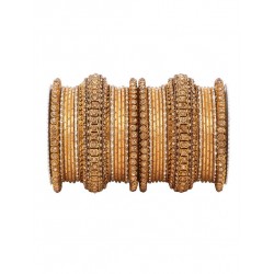 индийские браслеты золотые со стразами 65 мм