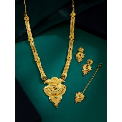 индийский комплект украшений золотой