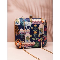 индийская сумка клатч с этно принтом