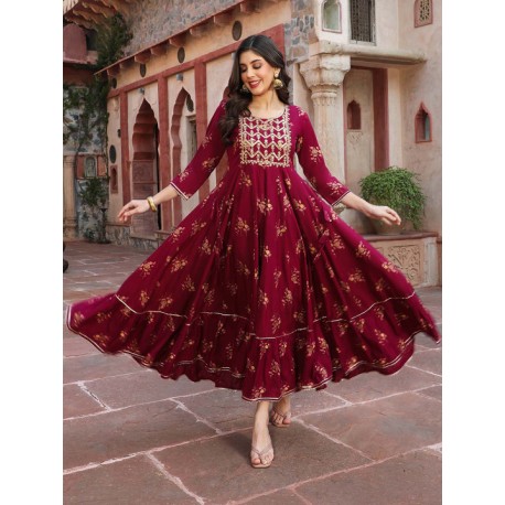 индийское платье длинное бордовое