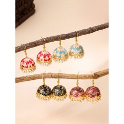 индийские серьги джумки разные цвета