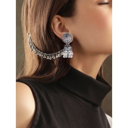 индийские серьги джумки с подвесами к волосам