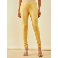 индийские легинсы чуридары золотые