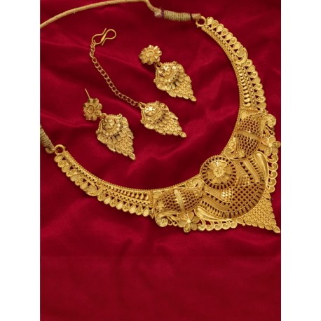 индийский комплект украшений золото классика