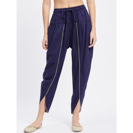 индийские женские брюки дхоти синие