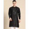 мужская индийская курта черная с зеркальцами