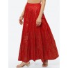 индийская юбка красная с золотом