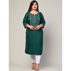 индийская туника зеленая с вышивкой