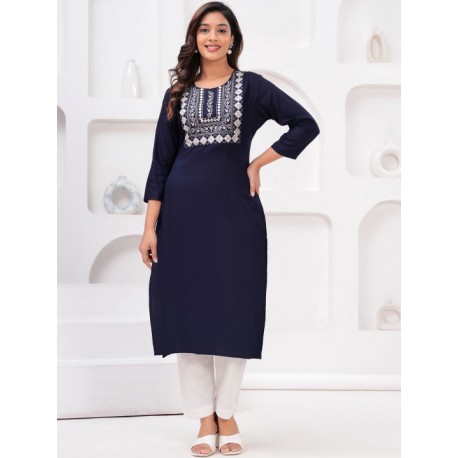 индийская туника темно синяя с белой вышивкой