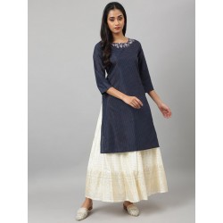 индийская туника синяя