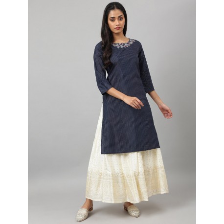 индийская туника синяя