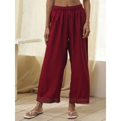 индийские брюки бордовые с золотом