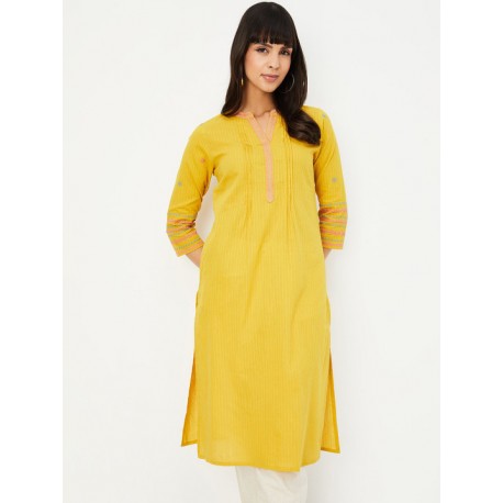 индийская туника желтая с вышивкой