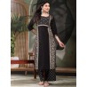 индийский женский костюм черный с золотом