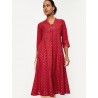индийская туника красная праздничная с вышивкой