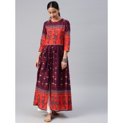 индийская туника/ платье анаркали  этническая  М