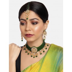 индийские украшения комплект зеленый