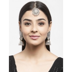 индийские украшения - тика и серьги с подвесами к волосам